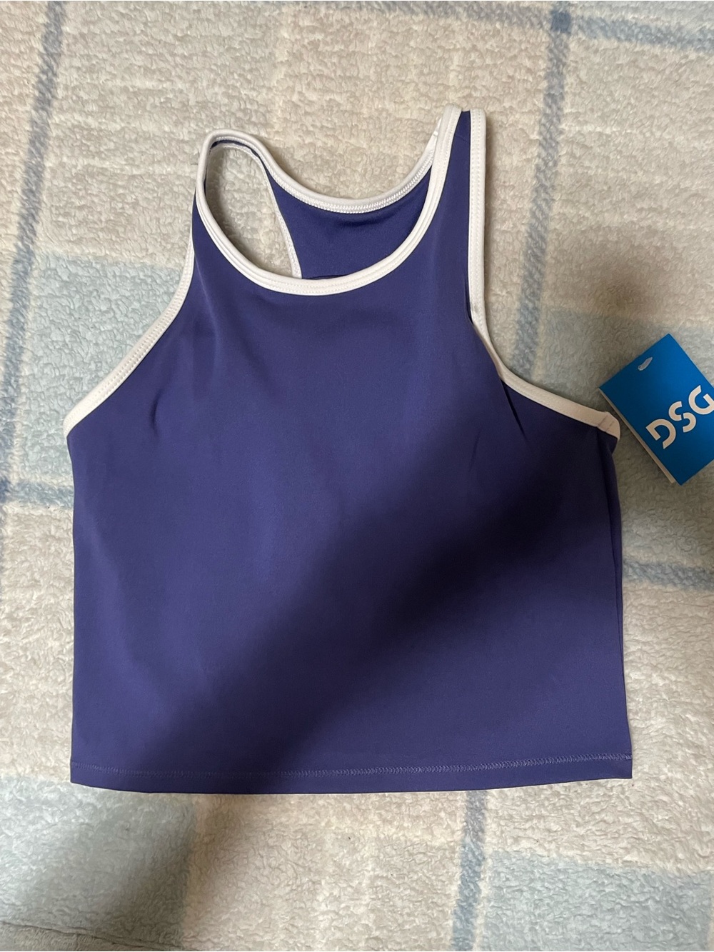 DSG Purple Tank Top with White Trim